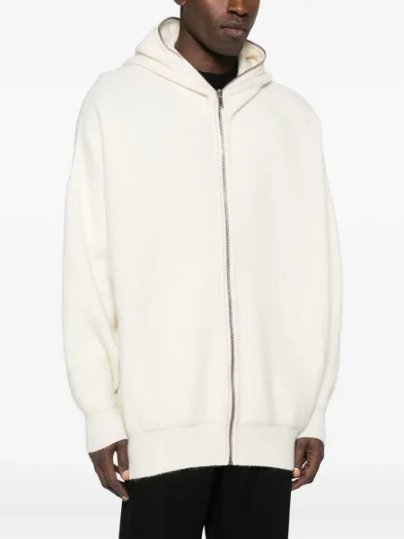 Hanorac cu glugă Rick Owens alb