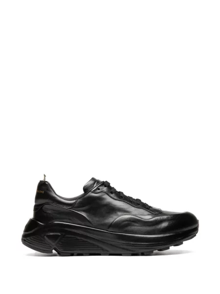 Sneakerși Officine Creative cu șireturi din dantelă negru