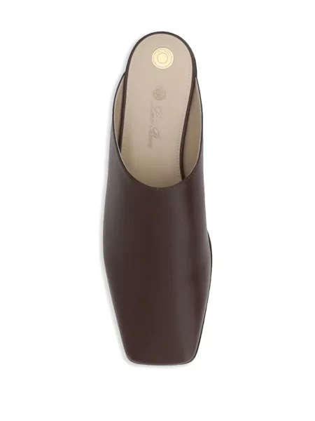 Papuci tip mules Loro Piana maro