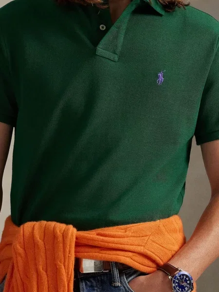 Однотонное поло Polo Ralph Lauren черное