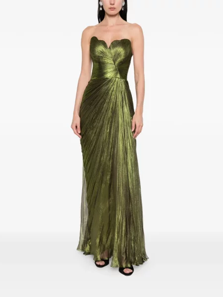 Rochie maxi Iris Serban de costum verde