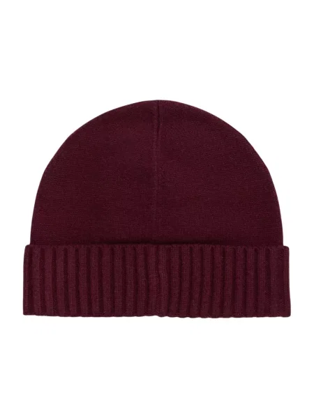 Czapka beanie z detalem z logo Lauren Ralph Lauren czerwona