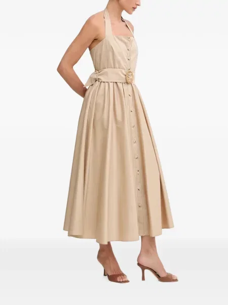 Cu centură rochie midi Fracomina cu gât halter