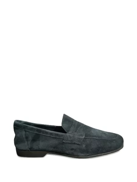 Pantofi loafer Antica Cuoieria din piele de căprioară albastru