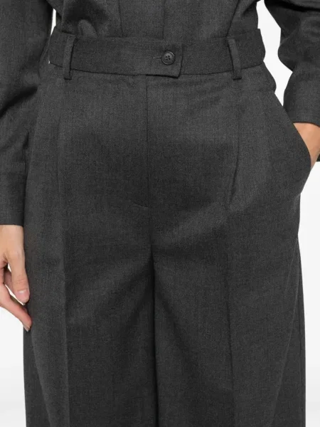 Pantaloni Medeea plisate gri