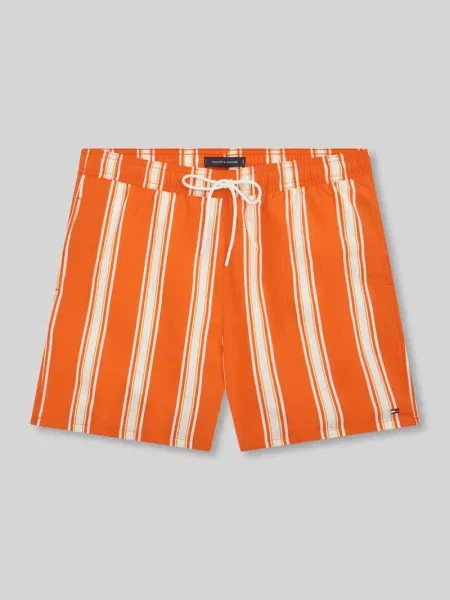Kąpielówki Tommy Hilfiger z nadrukiem pomarańczowe