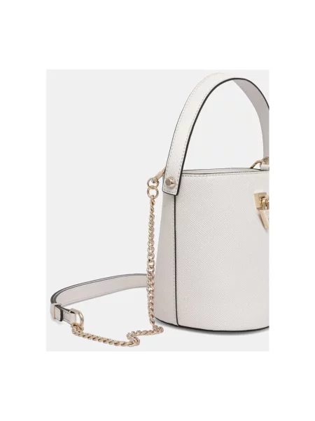 Guess torebka crossbody z imitacji skóry PATSIE biała
