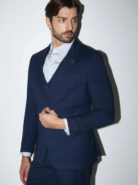 Medicine sacou marin albastru