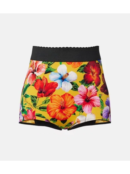 Pantaloni scurți Dolce&gabbana de mătase cu model floral