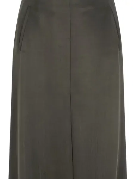 Spódnica midi Giorgio Armani w kształcie litery A szara