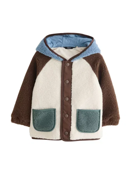 Next Jachetă fleece / albastru / maro bej