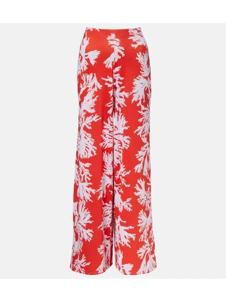 Pantaloni Alexandra Miro din jerseu portocaliu