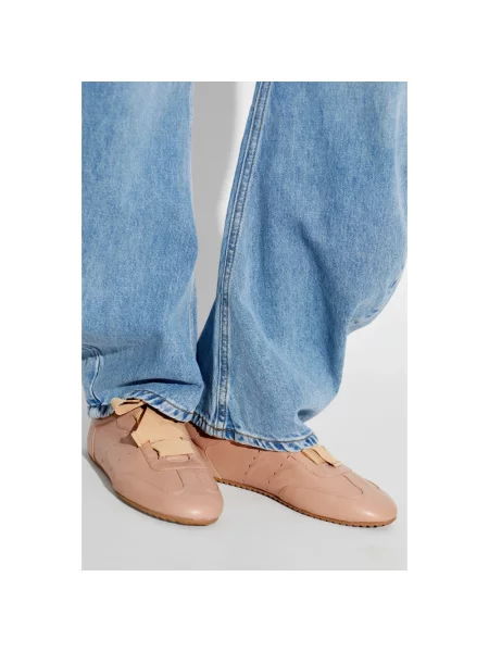 Sneakersy Odissì skórzane różowe