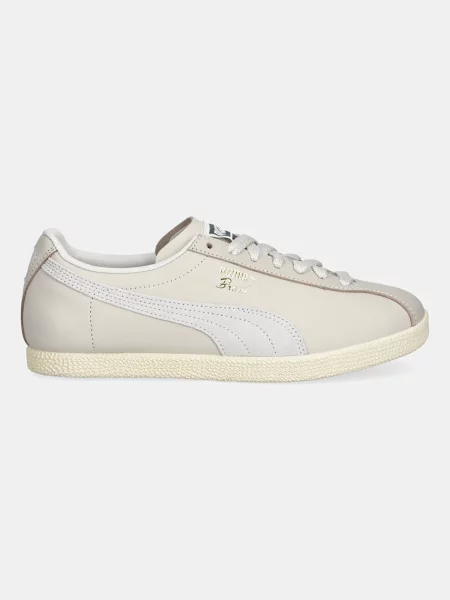 Кожаные кроссовки Puma бежевые