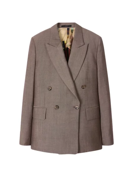 Sacou Paul Smith de lână cu două rânduri de nasturi maro