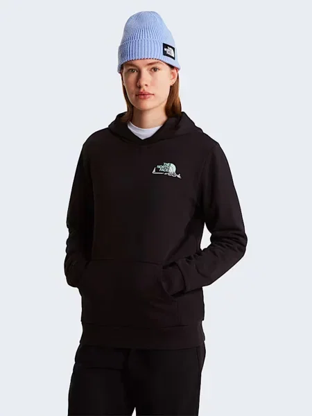 Худі The North Face W MONTE REGULAR HOODIE-GRAPHIC бавовна/поліестер чорний