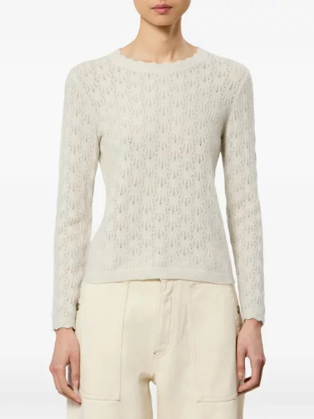 Pulover Marant Etoile ajurat alb