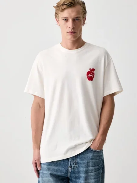 Koszulka Tommy Hilfiger beżowa