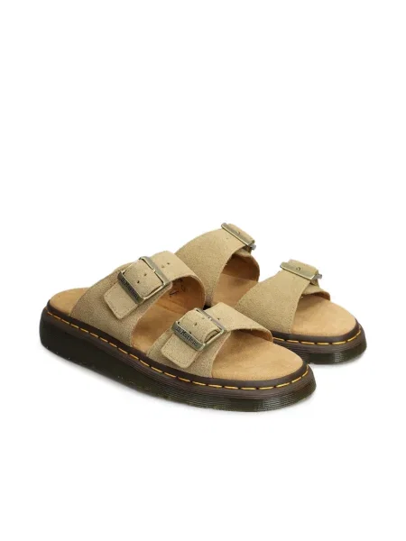 Papuci de casă Dr. Martens din piele de căprioară