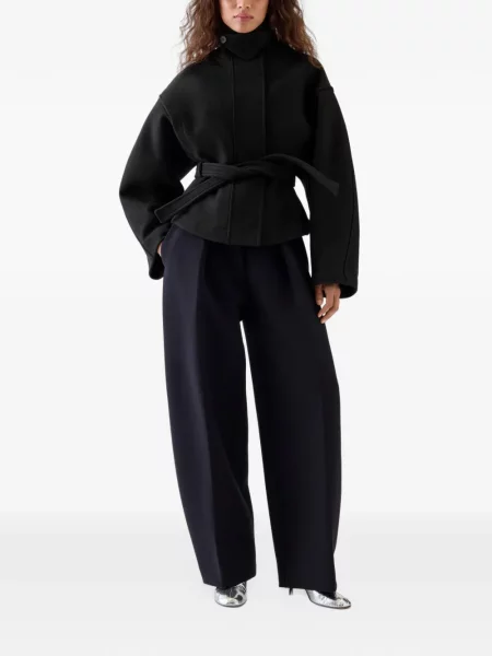 Vlněný kabát Jacquemus černý