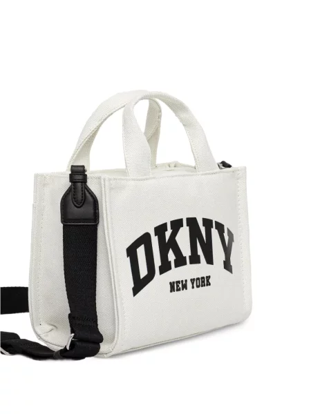 Geantă shopper Dkny cu imagine din canvas alb