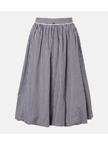 Fustă midi Bananhot din poplin alb