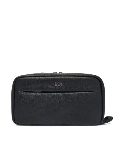 BOSS kosmetyczka z imitacji skóry Ray EVO_Washbag czarna