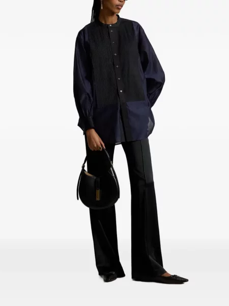 Satenske hlače Polo Ralph Lauren crna