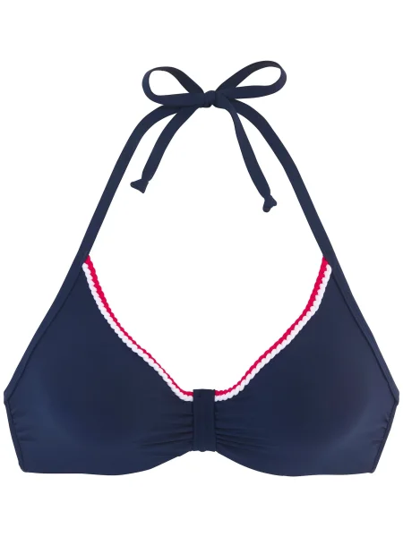 S.Oliver Sutien costum de baie albastru marin / roșu alb