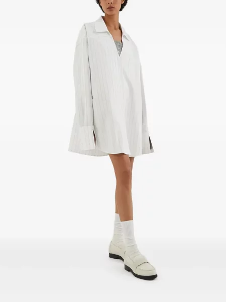 Rochie tip cămașă 1989 Studio cu dungi cu mâneci lungi lungă alb