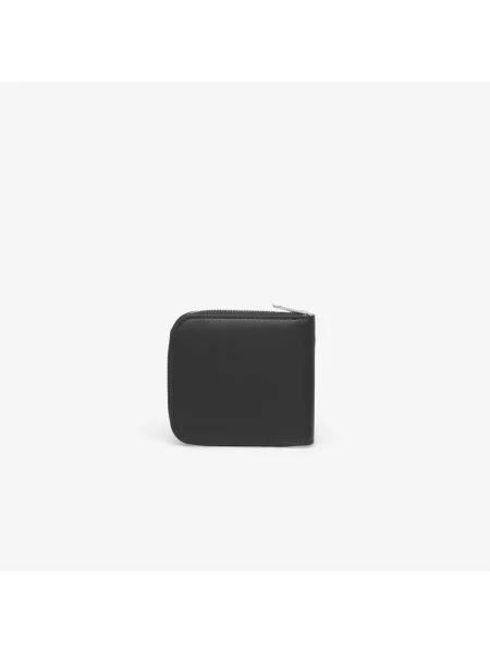 Peněženka Carhartt WIP Leather Wallet Black/ Silver Universal černá