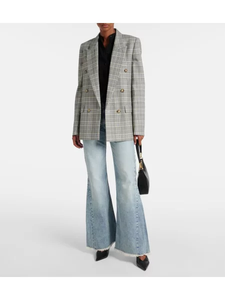 Blugi Stella Mccartney cu talie înaltă albastru