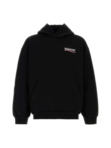 Bluza z kapturem Balenciaga z kapturem z logo czarna