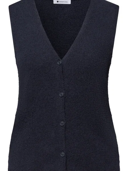 STREET ONE Vestă tricotată marin albastru