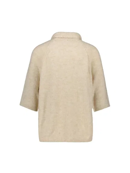 Smith & Soul Sweter Z Rękawami I Odpinanym Krawatem beige beżowy
