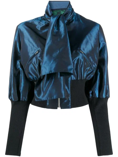 Bunda Jean Paul Gaultier Pre-owned s mašlí modrá