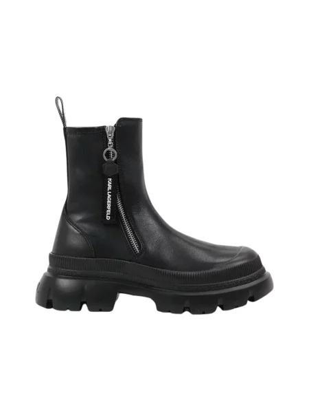 Buty do kostki Karl Lagerfeld skórzane czarne