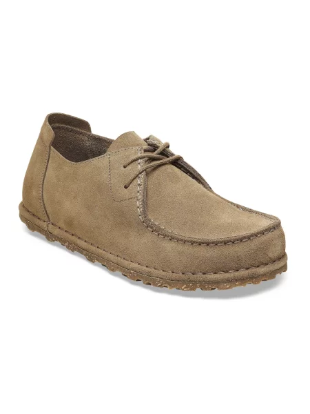 Półbuty Birkenstock na płaskim obcasie brązowe