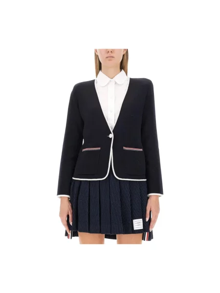 Kardigan Thom Browne wełniany niebieski
