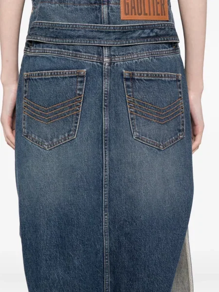 Fustă din denim Jean Paul Gaultier albastru