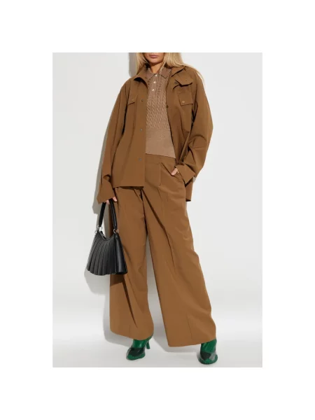 Dzianinowy sweter Lacoste beżowy