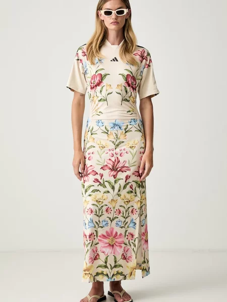 Adidas rochie x Farm Rio bej