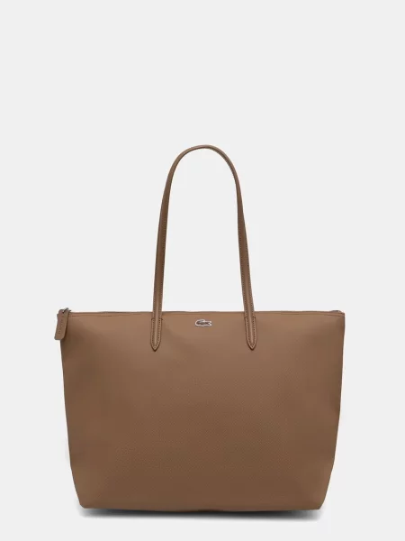 Geantă shopper Lacoste bej