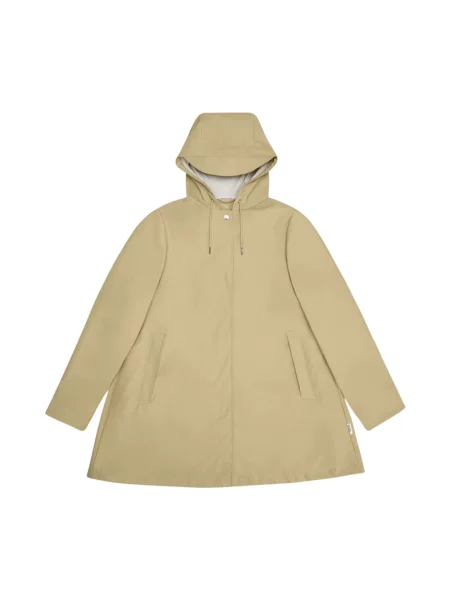 Wodoodporna kurtka Rains w kształcie litery A beżowa