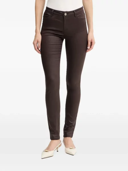 Pantaloni Morgan skinny fit maro