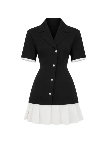 Rochie mini Manière De Voir plisată de costum negru