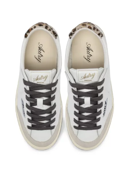 Sneakerși Autry cu imagine cu model leopard alb