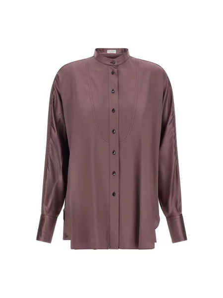 Koszula Brunello Cucinelli fioletowa