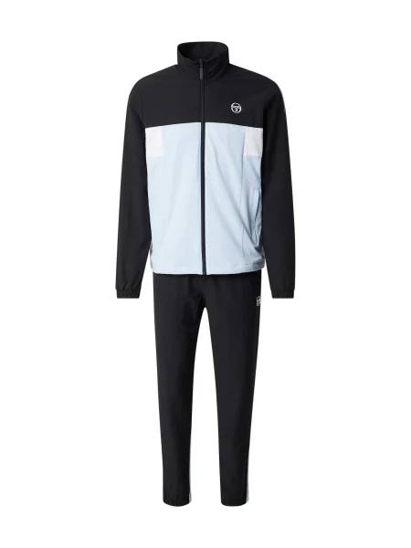 Sergio Tacchini Športna trenirka pastelno modra / črna bela