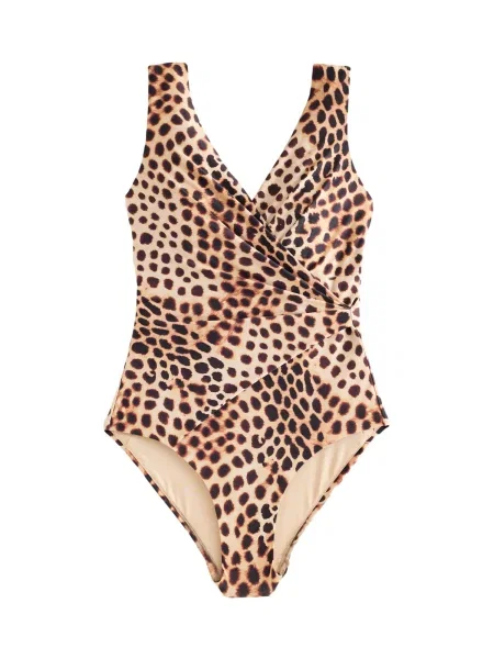 Next Costum de baie modelator maro / maro cappuccino negru